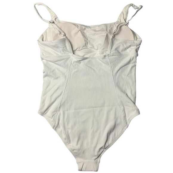 Andie Swim Andie The Havana Ribbed White Long Torso Nwt XS Tall - Picture 3 of 6